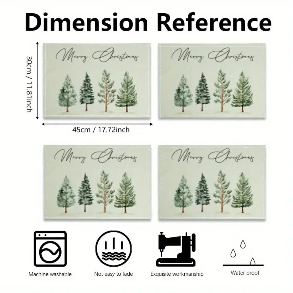 Christmas Tree Woven Placemats
